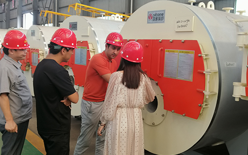Customer from UK Visit Sitong Boiler Factory