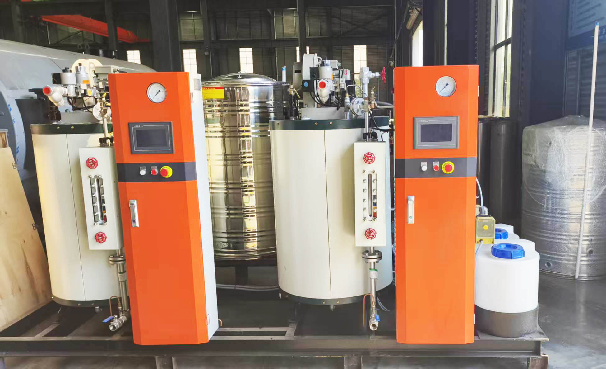 2 Sets of 200kg Skid Mounted Once-through Flow Boilers Shipped to an Indonesian Food Factory
